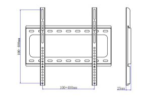 ⁦מתקן תליה לטלוויזיה PLB480 Audio Line⁩ – תמונה ⁦2⁩