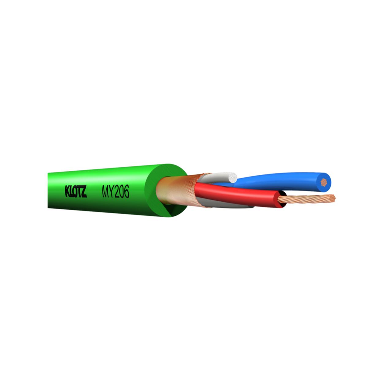 כבל מיקרופון 2x0.22mm2 מסוכך, קוטר חיצוני 6.0 מ"מ, גליל 50 מטר