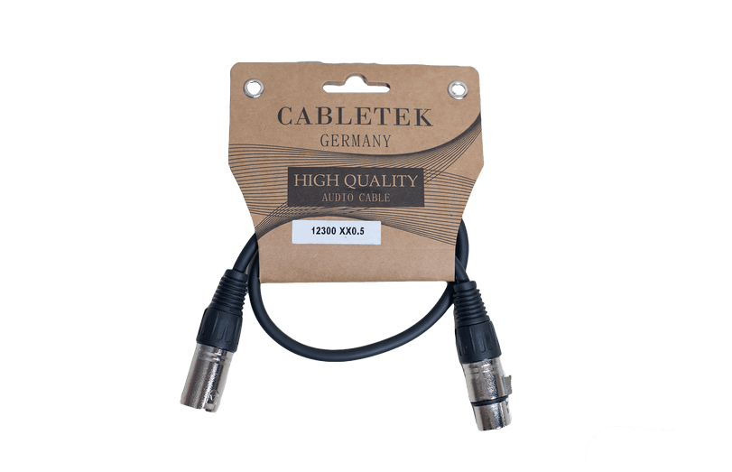 כבל XLR זכר לנקבה CABLETEK באורך 0.5 מ`