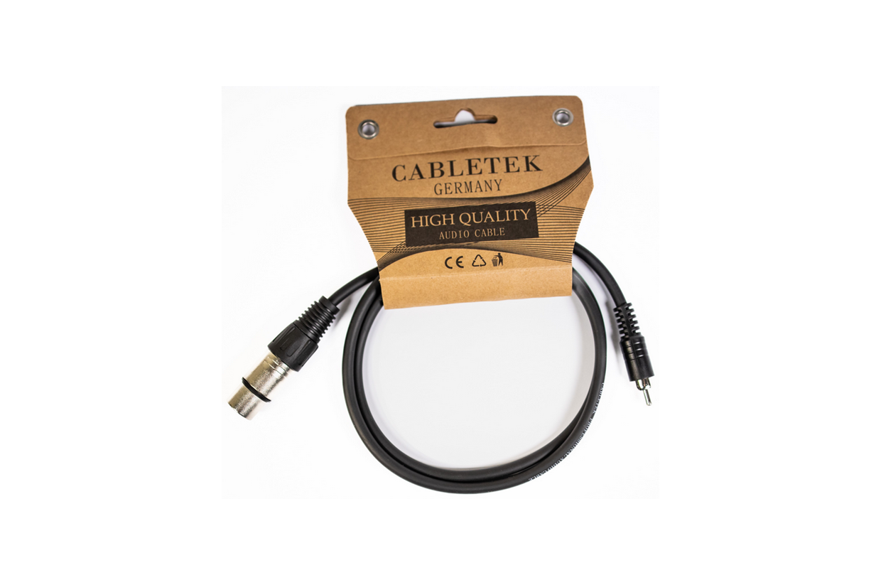 כבל XLR - RCA  באורך 1 מ`, דגם XFR1 מבית CABLETEK