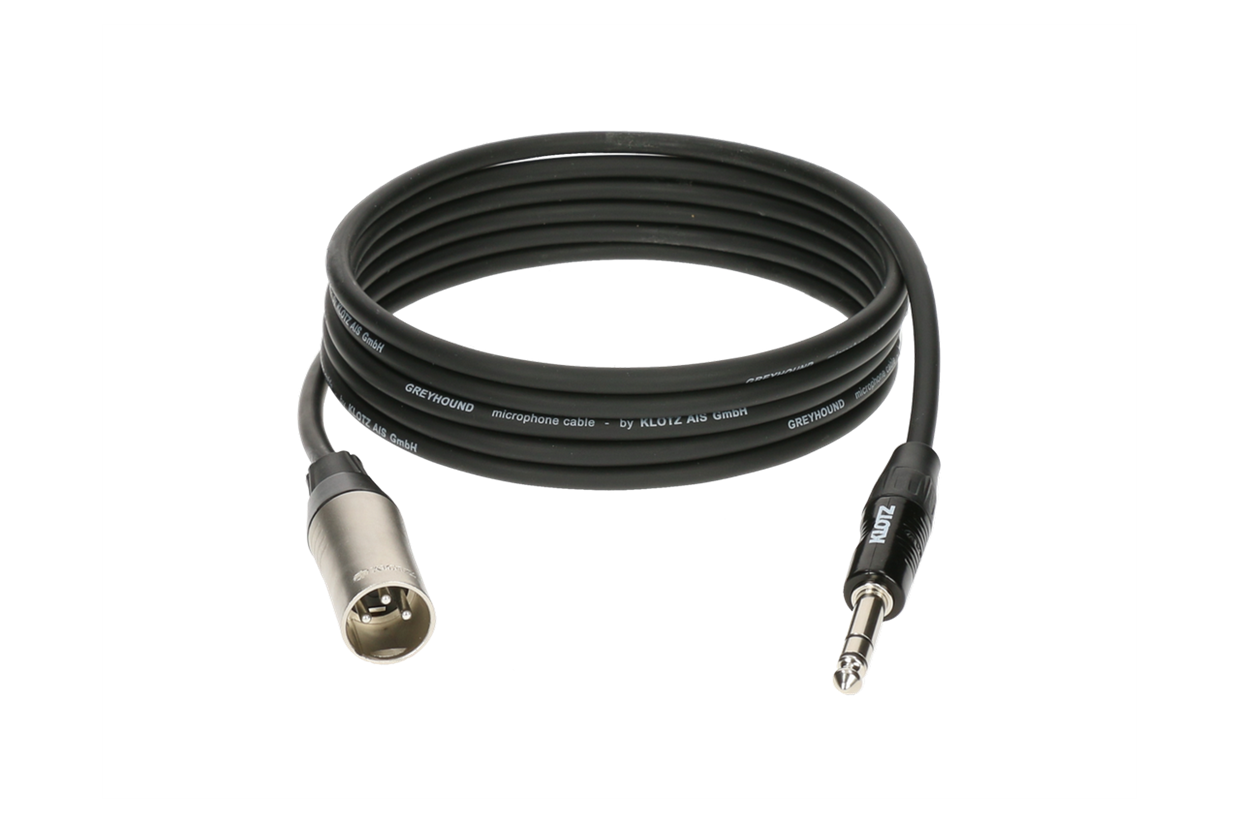 כבל PLS - XLR זכר, 3 מ', דגם GRG1MP03.0 מבית KLOTZ