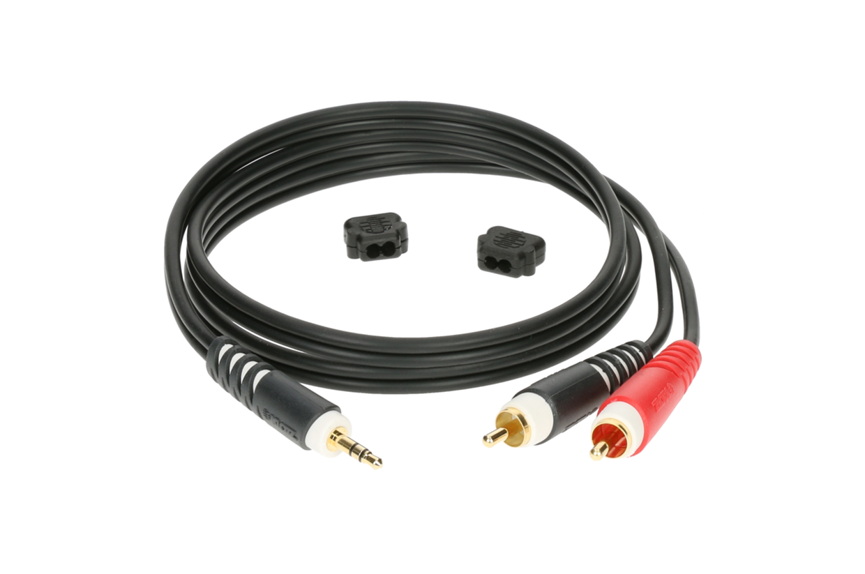 כבל 3.5-2RCA מקצועי, באורך 3 מ`, דגם AY7-0300 מבית KLOTZ