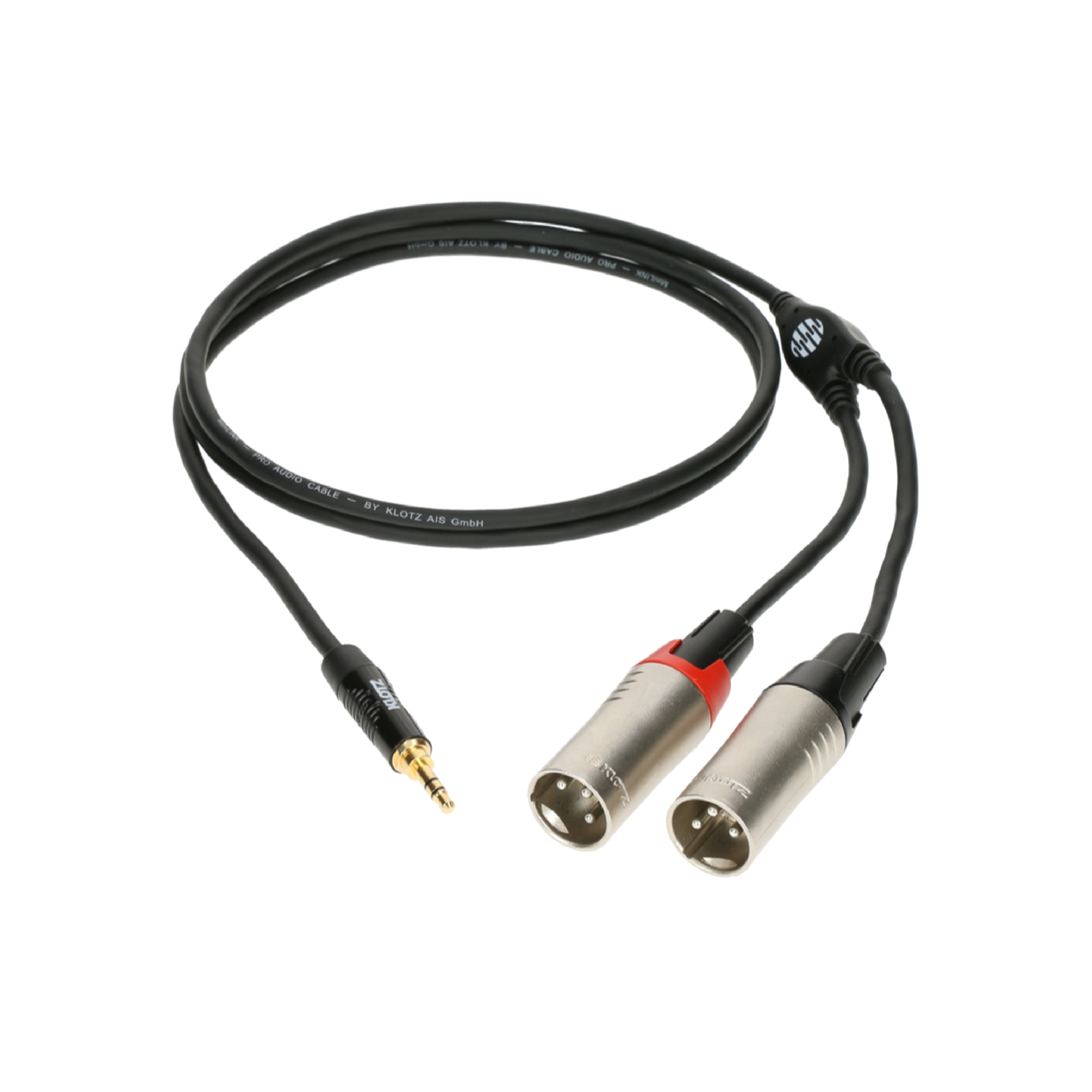 כבל XLR*2 זכר ל PL 3.5MM באורך 3 מטר דגם KY9-300 מבית KLOTZ