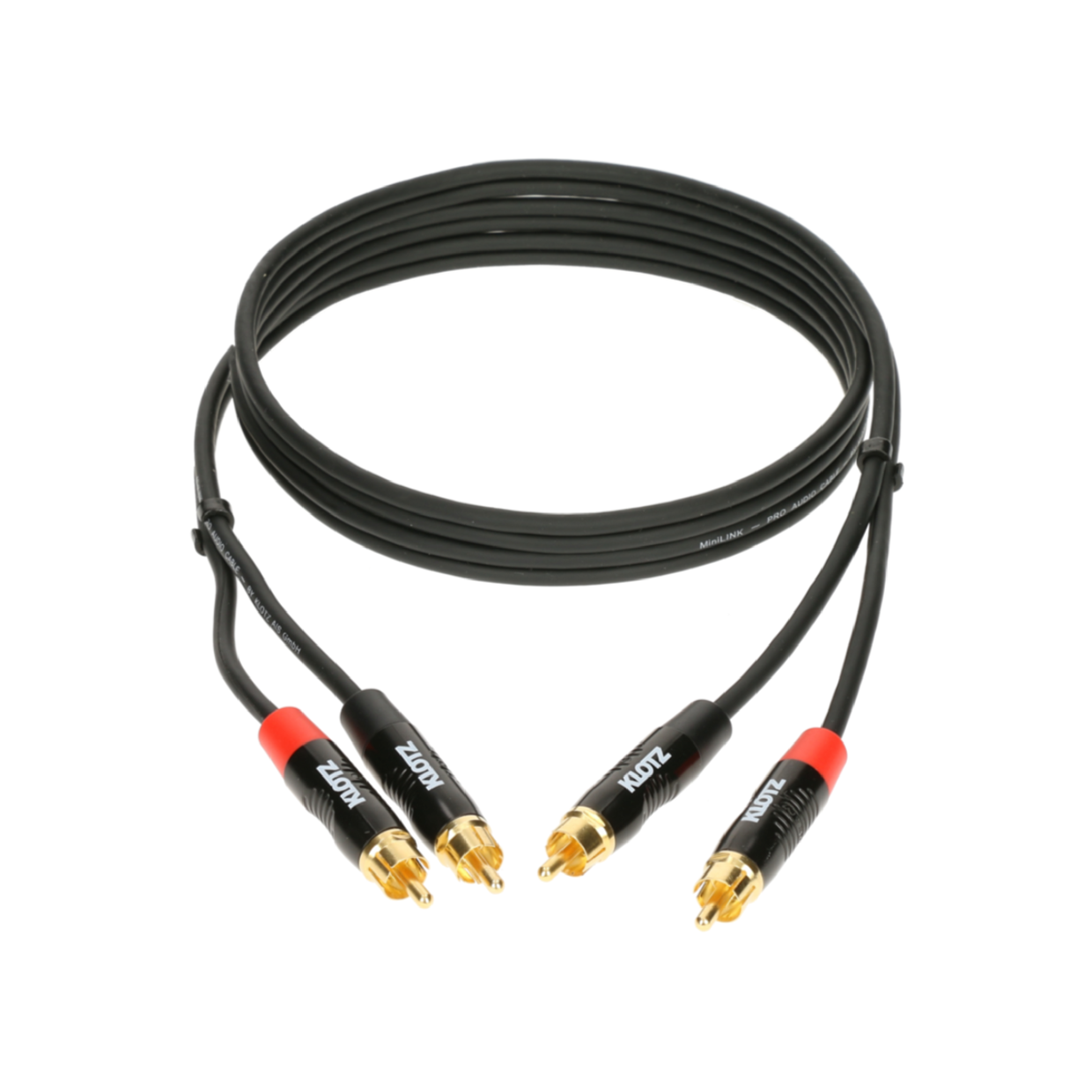 כבל 2xRCA-2xRCA מקצועי, באורך 3 מ`, דגם KT-CC300 מבית KLOTZ