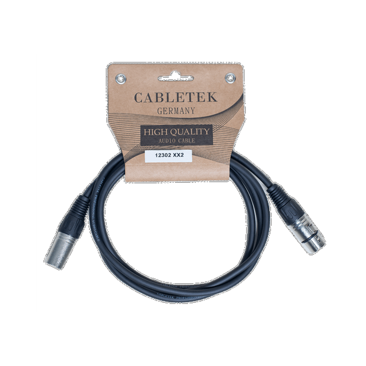 כבל XLR זכר לנקבה CABLETEK באורך 2 מ`
