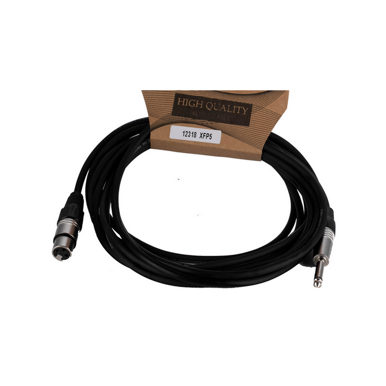 כבל XLR-PL55 נקבה באורך 5 מ` למיקרופון, דגם XFP5