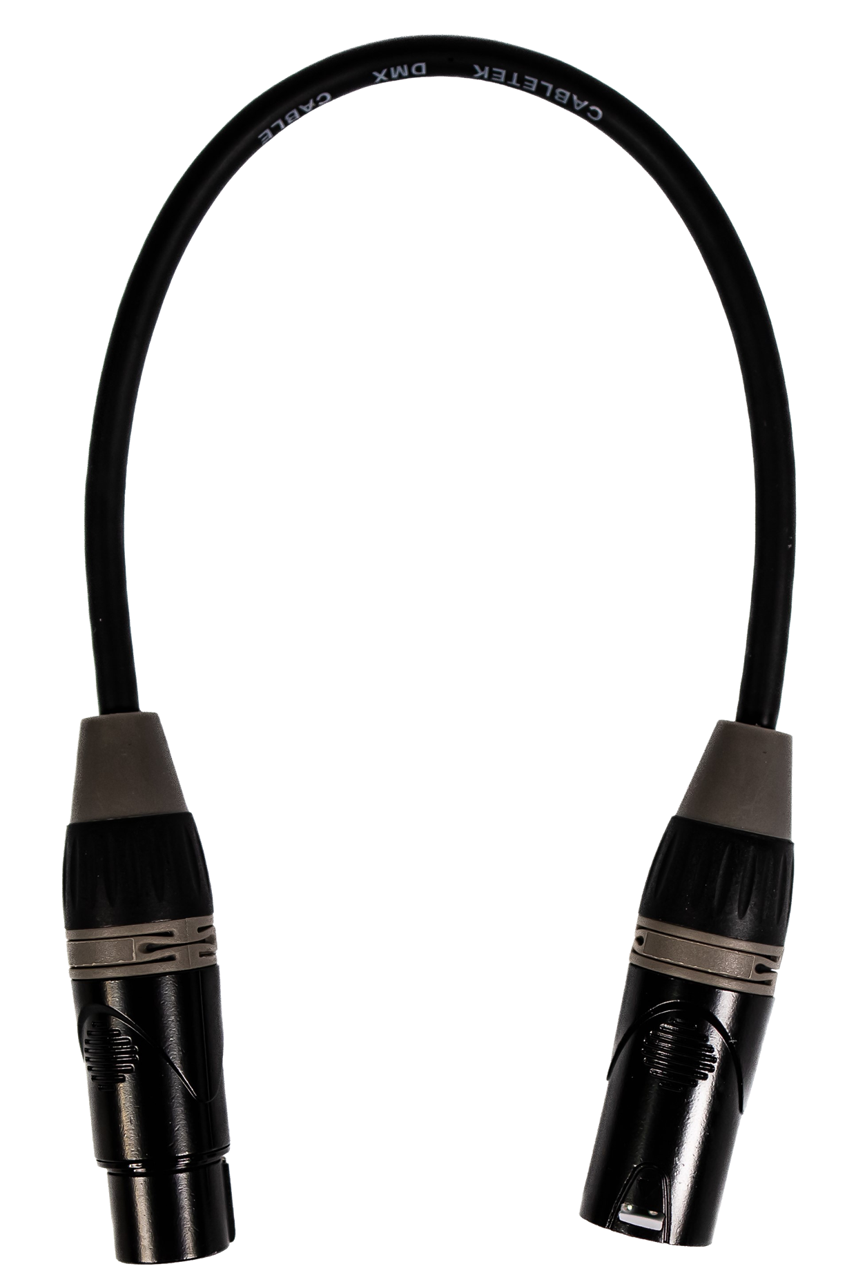 כבל DMX מעביר 3pin נקבה 5pin זכר באורך 30 ס"מ דגם DMX3F-5M/0.3m מבית CABLETEK