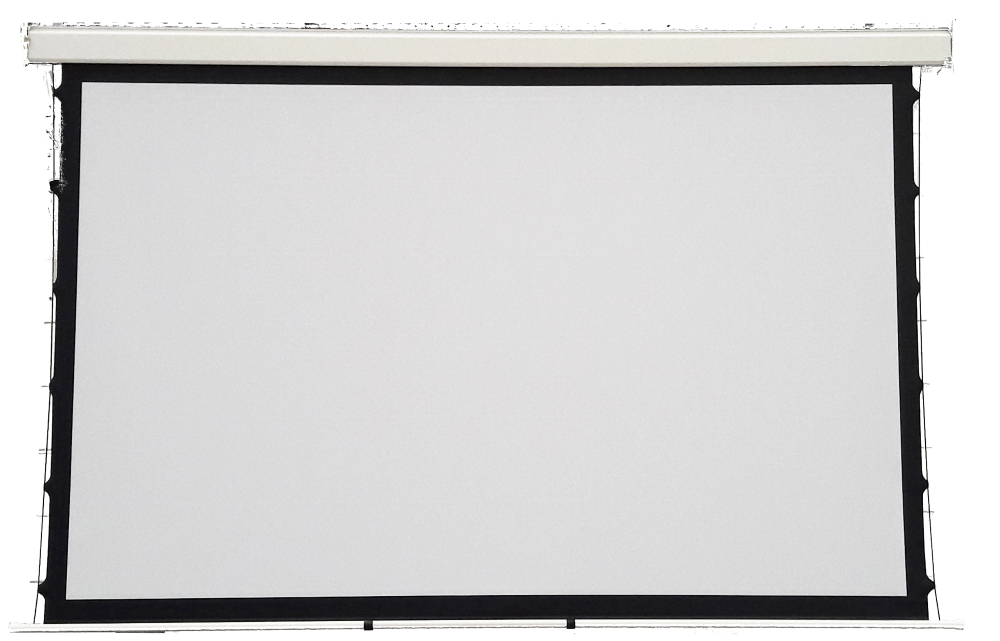 מסך הקרנה חשמלי עם מותחנים LUXI WHITE SCREEN TENS