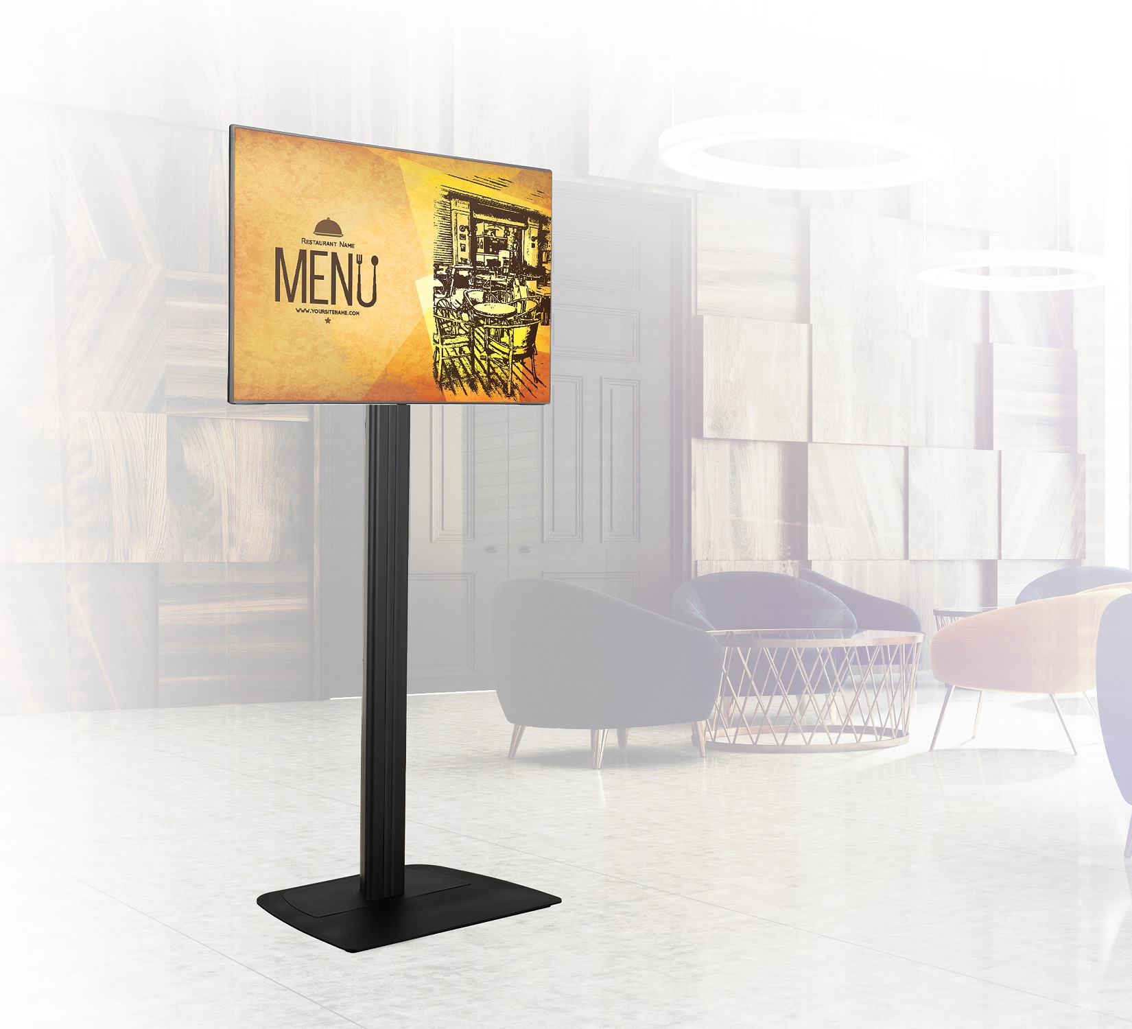 מעמד טלוויזיה מעוצב למסכים עד 65" B-Tech BT8582