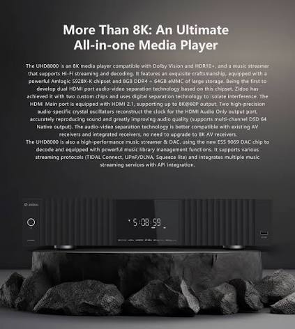 UHD8000 ZIDOO – תמונה 2